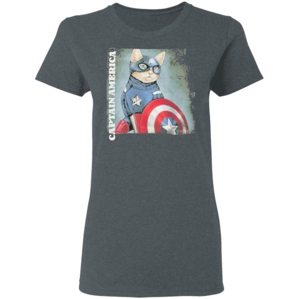 Cat Captain America shirt