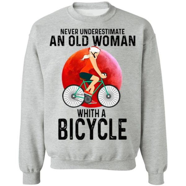 Never Underestimate An Old Woman With A Bicycle Shirt