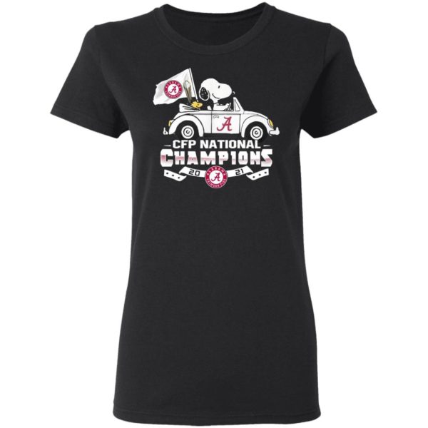 Snoopy And Woodstock Riding Alabama Crimson Tide Cfp National Champions 2021 Shirt