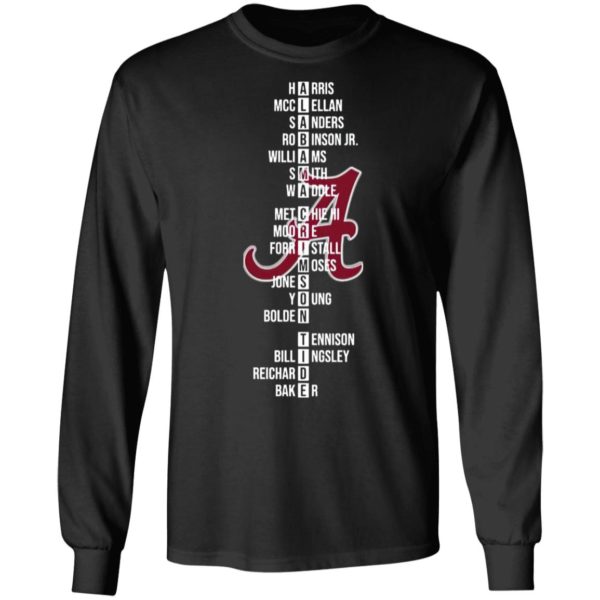 The Alabama Crimson Tide Name Players 2021 Shirt