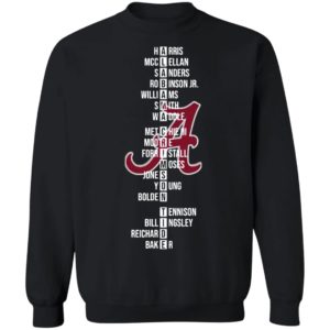The Alabama Crimson Tide Name Players 2021 Shirt