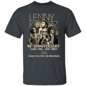 The Lenny Kravitz 40th Anniversary 1981 2021 Signature Thank Shirt