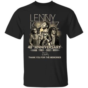 The Lenny Kravitz 40th Anniversary 1981 2021 Signature Thank Shirt