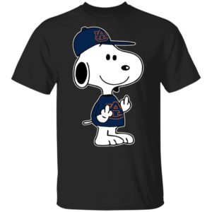 Snoopy Auburn Tigers NCAA Double Middle Fingers Fck You Shirt