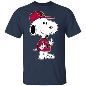 Snoopy Arizona Cardinals NFL Double Middle Fingers Fck You Shirt