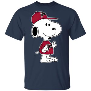Snoopy Atlanta Falcons NFL Double Middle Fingers Fck You Shirt