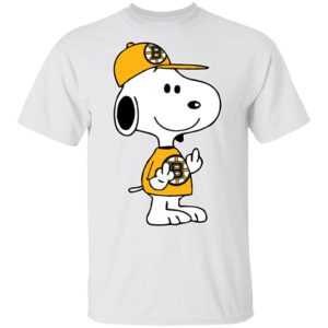 Snoopy Boston Bruins NHL Double Middle Fingers Fck You Shirt