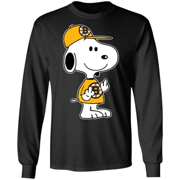 Snoopy Boston Bruins NHL Double Middle Fingers Fck You Shirt