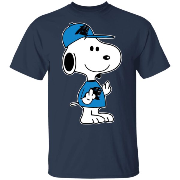 Snoopy Carolina Panthers NFL Double Middle Fingers Fck You Shirt