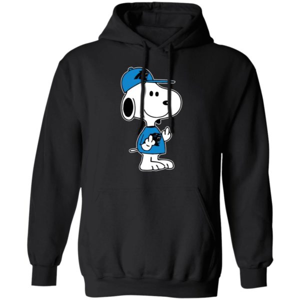 Snoopy Carolina Panthers NFL Double Middle Fingers Fck You Shirt