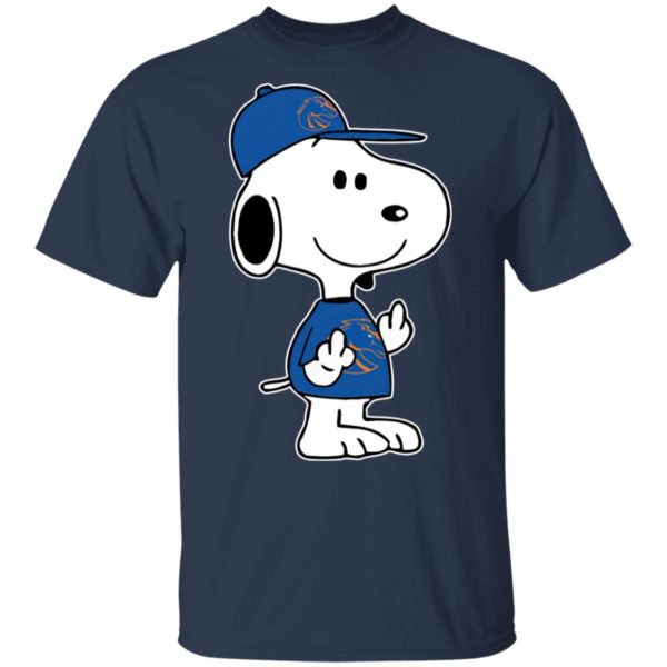 Snoopy Boise State Broncos NCAA Double Middle Fingers Fck You Shirt
