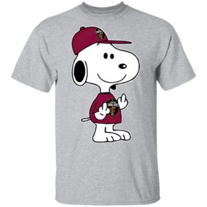 Snoopy Cleveland Cavaliers NBA Double Middle Fingers Fck You Shirt