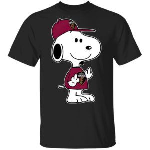 Snoopy Cleveland Cavaliers NBA Double Middle Fingers Fck You Shirt