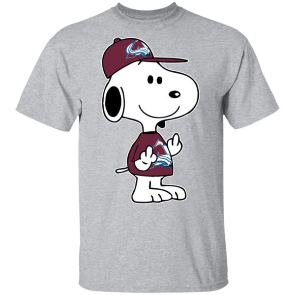 Snoopy Colorado Avalanche NHL Double Middle Fingers Fck You Shirt