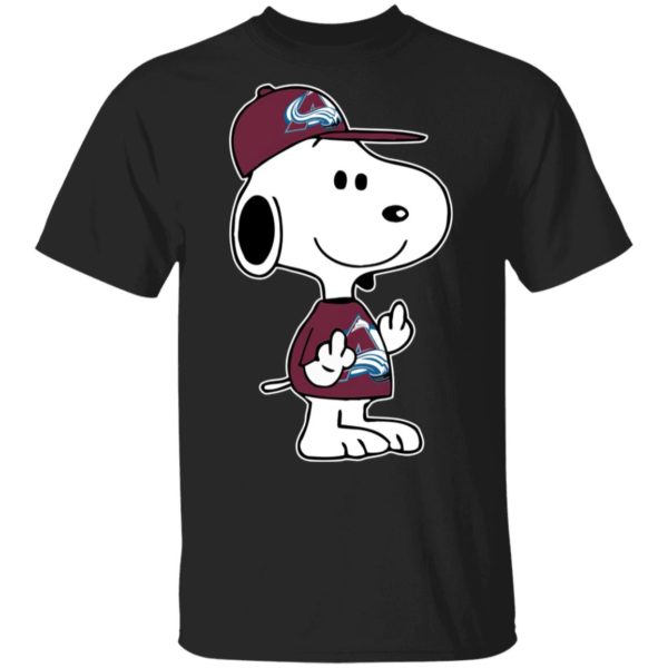 Snoopy Colorado Avalanche NHL Double Middle Fingers Fck You Shirt