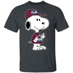 Snoopy Colorado Avalanche NHL Double Middle Fingers Fck You Shirt