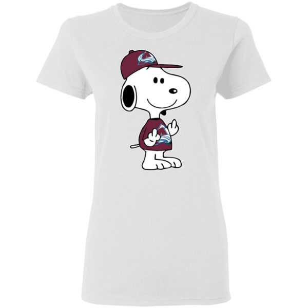 Snoopy Colorado Avalanche NHL Double Middle Fingers Fck You Shirt