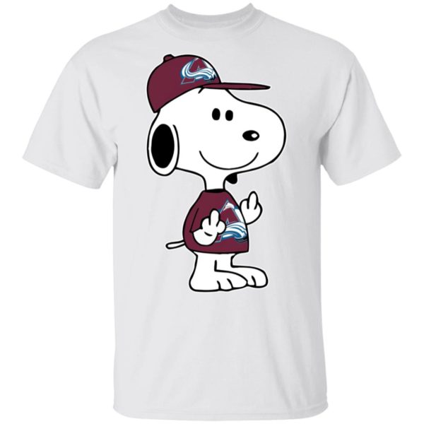 Snoopy Colorado Avalanche NHL Double Middle Fingers Fck You Shirt