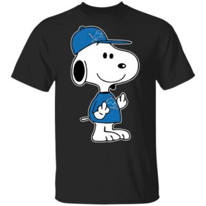 Snoopy Detroit Lions NFL Double Middle Fingers Fck You Shirt