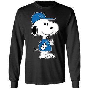 Snoopy Detroit Lions NFL Double Middle Fingers Fck You Shirt