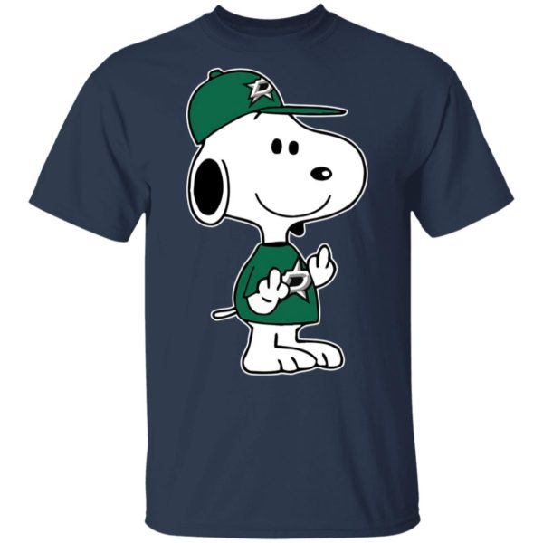 Snoopy Dallas Stars NHL Double Middle Fingers Fck You Shirt