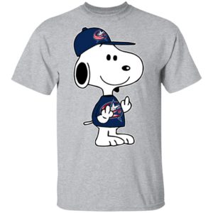 Snoopy Columbus Blue Jackets NHL Double Middle Fingers Fck You Shirt