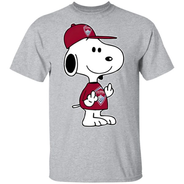 Snoopy Colorado Rapids MLS Double Middle Fingers Fck You Shirt