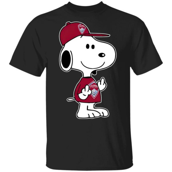 Snoopy Colorado Rapids MLS Double Middle Fingers Fck You Shirt