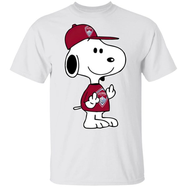 Snoopy Colorado Rapids MLS Double Middle Fingers Fck You Shirt