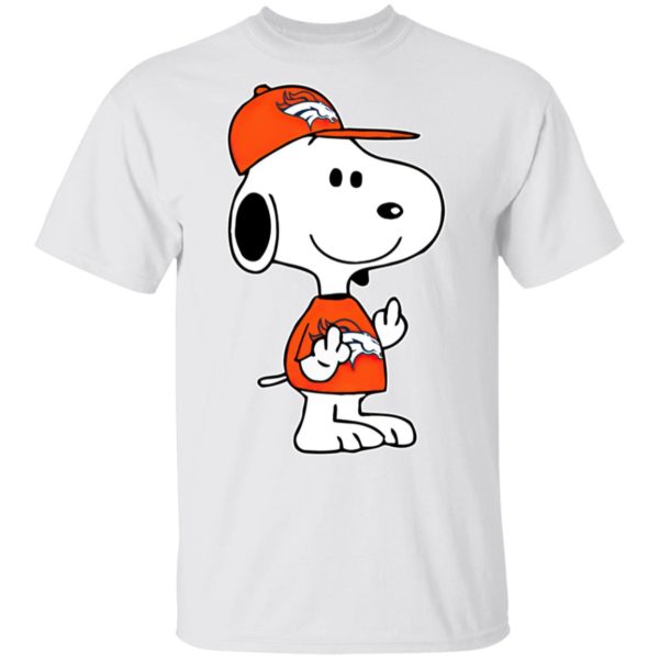 Snoopy Denver Broncos NFL Double Middle Fingers Fck You Shirt