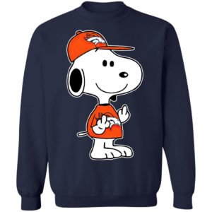 Snoopy Denver Broncos NFL Double Middle Fingers Fck You Shirt
