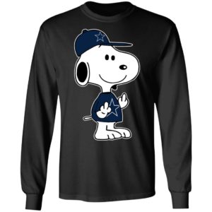 Snoopy Dallas Cowboys NFL Double Middle Fingers Fck You Shirt