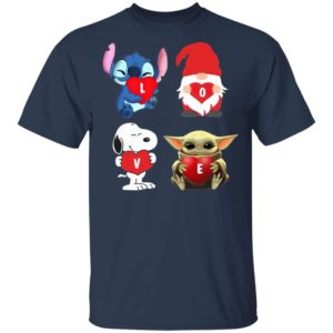 Love Stitch Gnome Snoopy And Yoda 2021 shirt