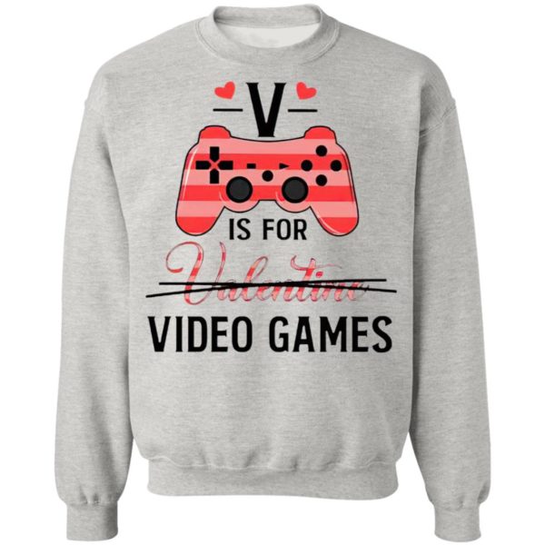 V Is For Video Game Valentine Shirt