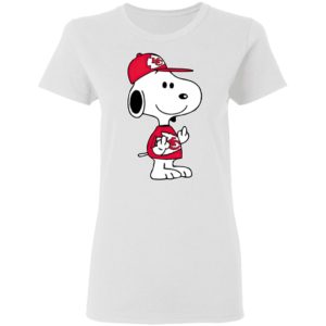 Snoopy Kansas City Chiefs NFL Double Middle Fingers Fck You Shirt