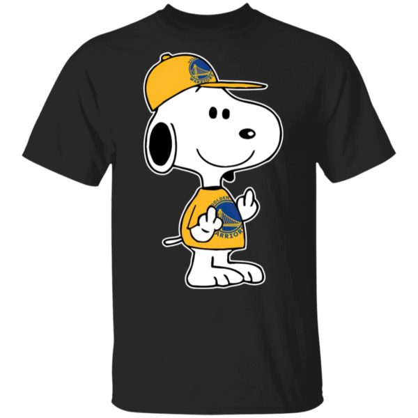 Snoopy Golden State Warriors NBA Double Middle Fingers Fck You Shirt