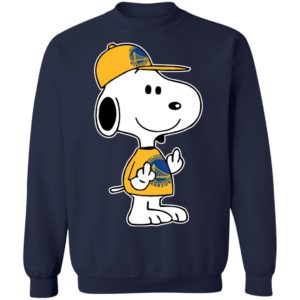 Snoopy Golden State Warriors NBA Double Middle Fingers Fck You Shirtv