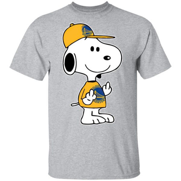 Snoopy Golden State Warriors NBA Double Middle Fingers Fck You Shirt