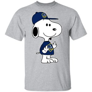 Snoopy LA Galaxy MLS Double Middle Fingers Fck You Shirt