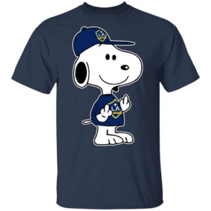 Snoopy LA Galaxy MLS Double Middle Fingers Fck You Shirt