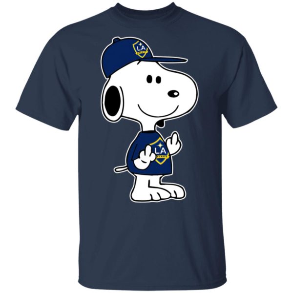 Snoopy LA Galaxy MLS Double Middle Fingers Fck You Shirt