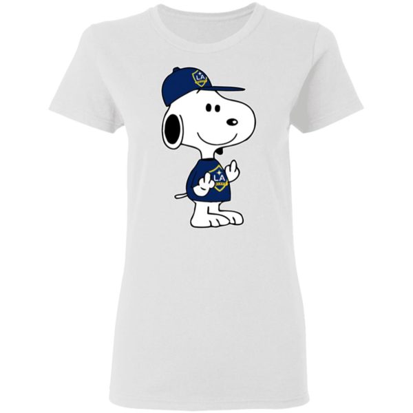 Snoopy LA Galaxy MLS Double Middle Fingers Fck You Shirt