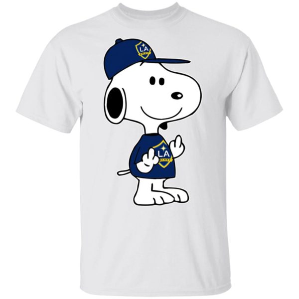 Snoopy LA Galaxy MLS Double Middle Fingers Fck You Shirt