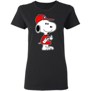 Snoopy Georgia Bulldogs NCAA Double Middle Fingers Fck You Shirt