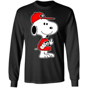 Snoopy Georgia Bulldogs NCAA Double Middle Fingers Fck You Shirt