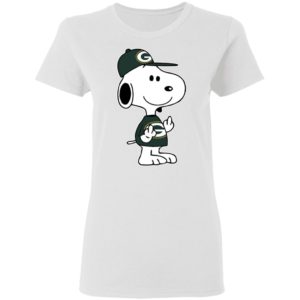 Snoopy Green Bay Packers NFL Double Middle Fingers Fck You Shirt