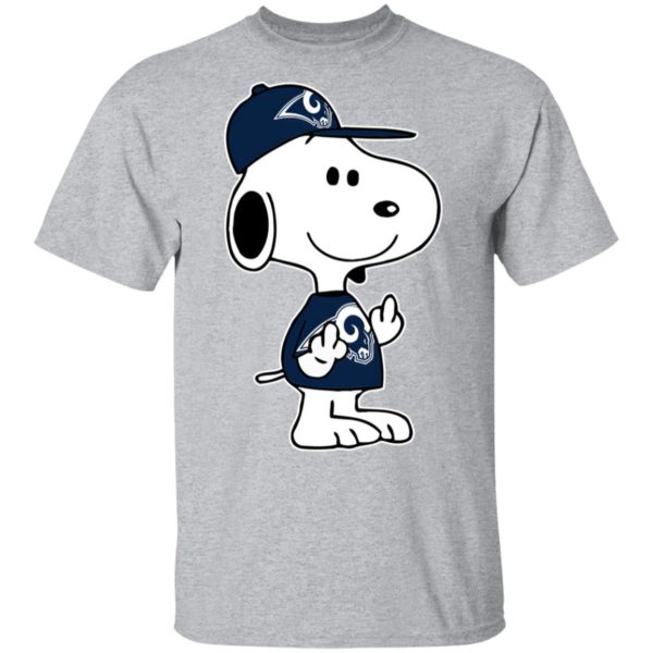 Snoopy Los Angeles Rams NFL Double Middle Fingers Fck You Shirt