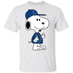 Snoopy Indianapolis Colts NFL Double Middle Fingers Fck You Shirt