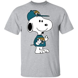 Snoopy Jacksonville Jaguars NFL Double Middle Fingers Fck You Shirt