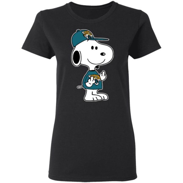 Snoopy Jacksonville Jaguars NFL Double Middle Fingers Fck You Shirt